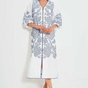 Tuckernuck White and Blue Midi Dress